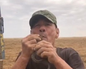FOTO +18 // Un fermier din Rusia a murit după ce a vrut să înghită o viperă de stepă